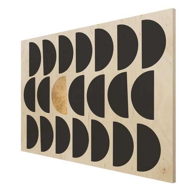 Quadros em madeira Geometrical Semicircle II