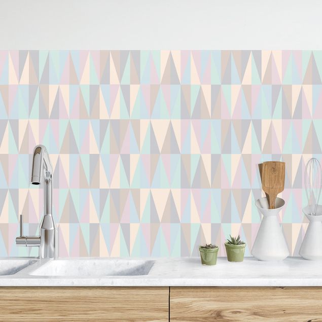 decoraçoes cozinha Triangles In Pastel Colours II