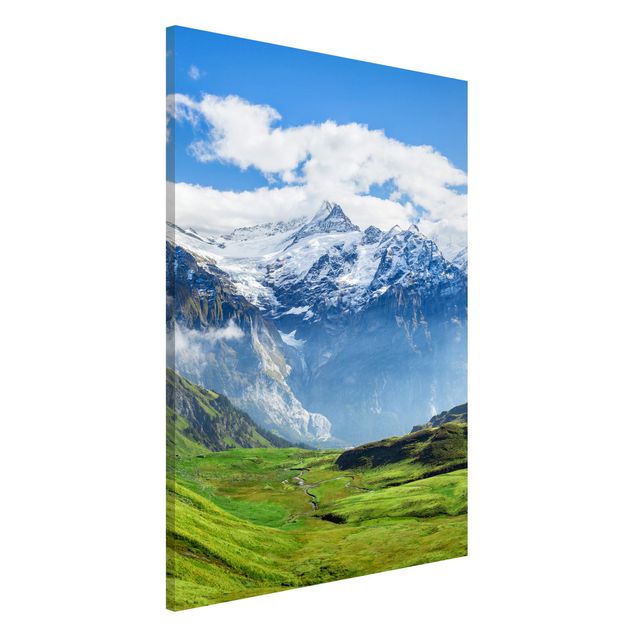 decoraçao para parede de cozinha Swiss Alpine Panorama