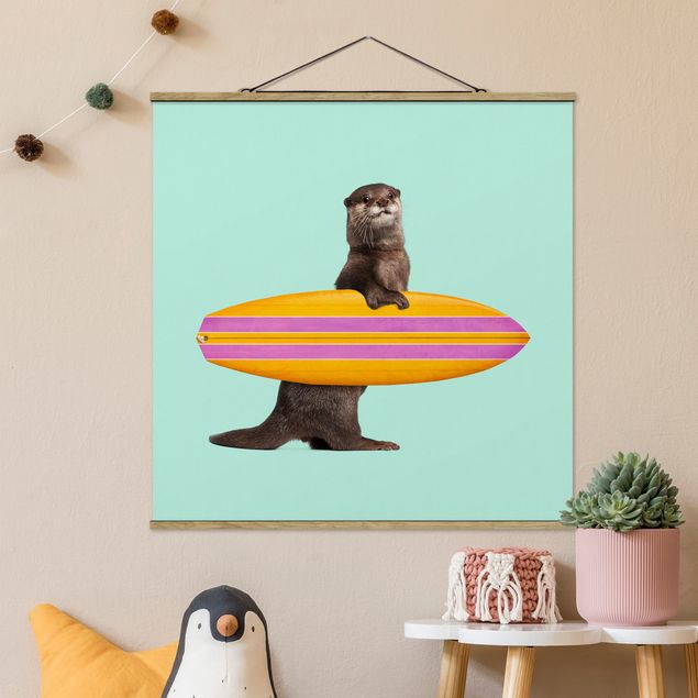 decoraçoes cozinha Otter With Surfboard
