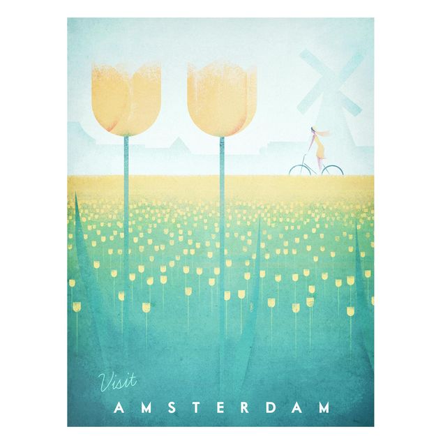 Quadros magnéticos flores Travel Poster - Amsterdam