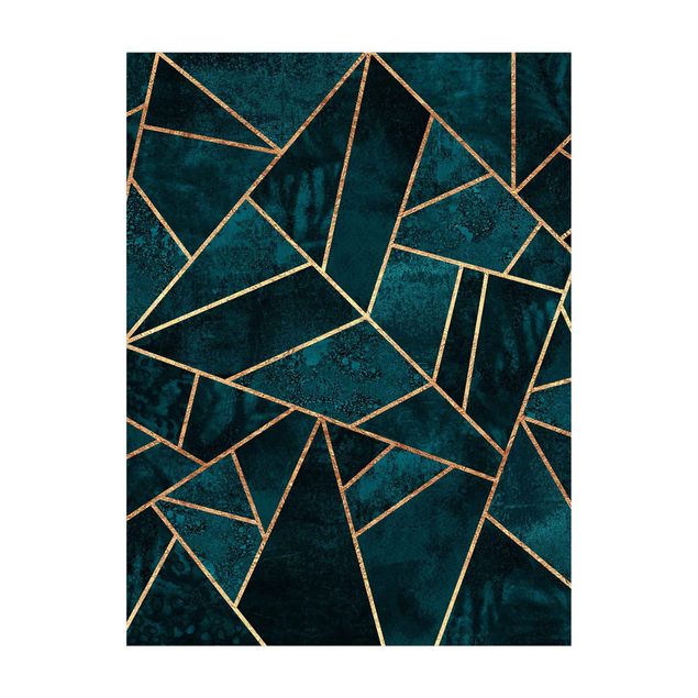 tapetes turquesa Dark Turquoise With Gold