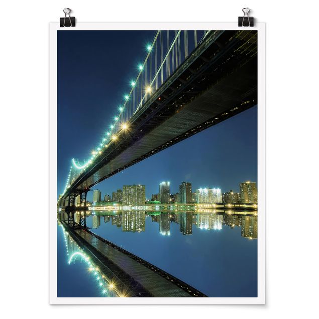Quadros cidades Abstract Manhattan Bridge
