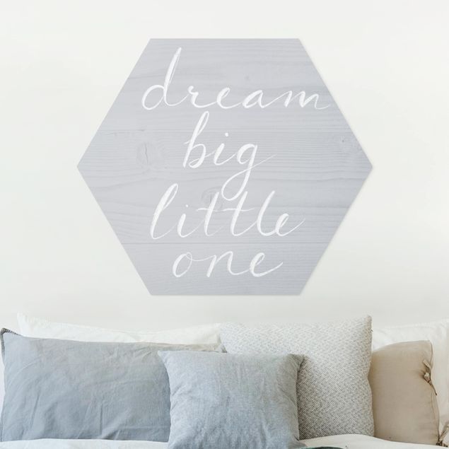 decoração para quartos infantis Wooden Wall Gray - Dream Big