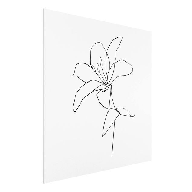 Quadros por movimento artístico Line Art Flower Black White