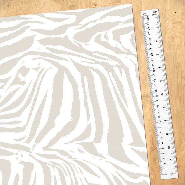 Papel autocolante para móveis em cinza Zebra Design Light Grey Stripe Pattern