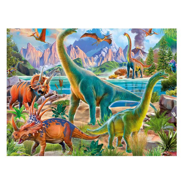 quadro de gato Brachiosaurus And Tricaterops