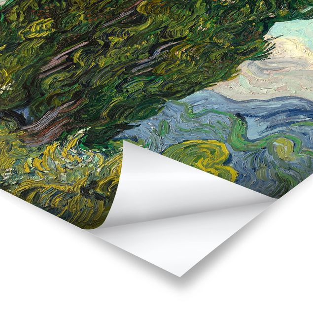 quadro com paisagens Vincent van Gogh - Cypresses