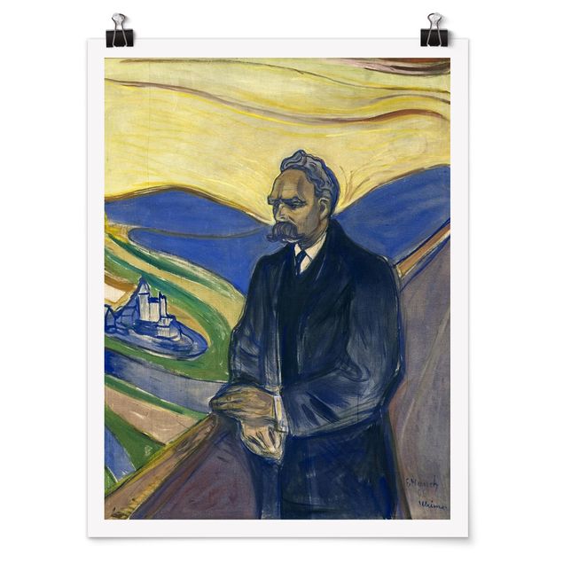 Quadros por movimento artístico Edvard Munch - Portrait of Friedrich Nietzsche