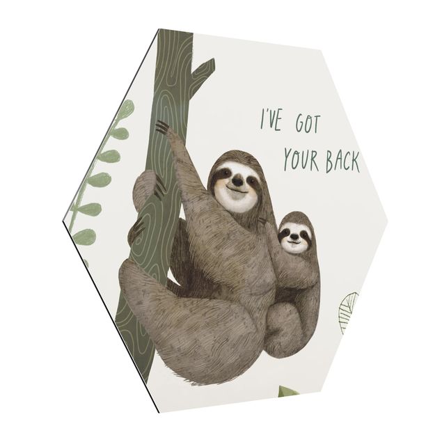 quadro animais quarto bebé Sloth Sayings - Back