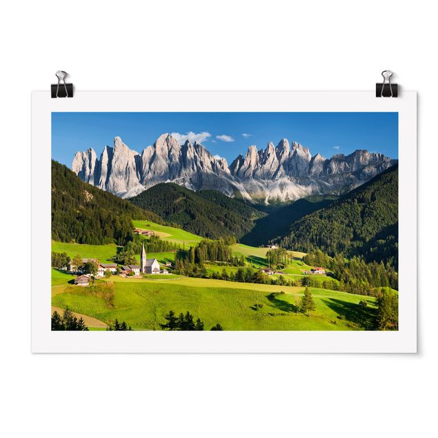 quadros de paisagens Odle In South Tyrol