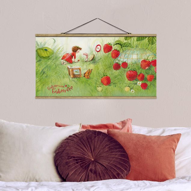 Decoração para quarto infantil Little Strawberry Strawberry Fairy- With Worm Home