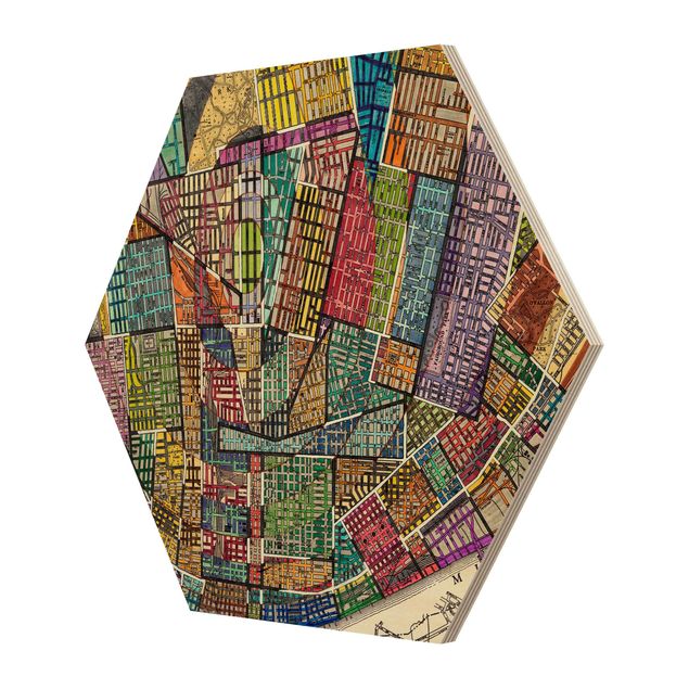 Quadros hexagonais Modern Map Of St. Louis