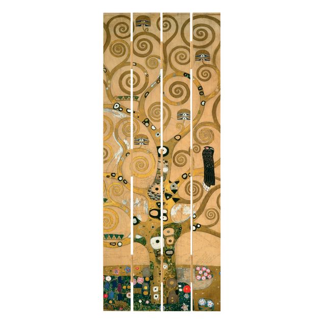 Quadros em madeira paisagens Gustav Klimt - The Tree of Life