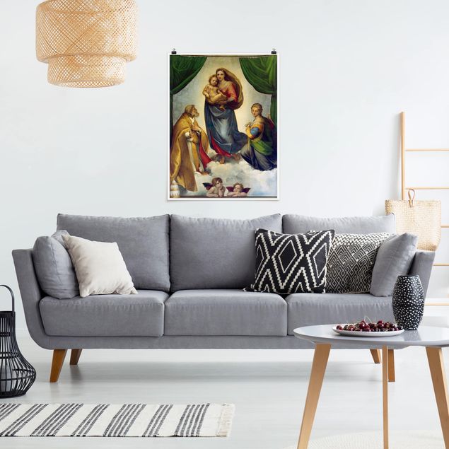 decoraçao para parede de cozinha Raffael - The Sistine Madonna
