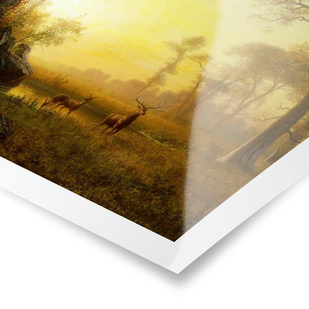 Posters quadros famosos Albert Bierstadt - Light in the Forest