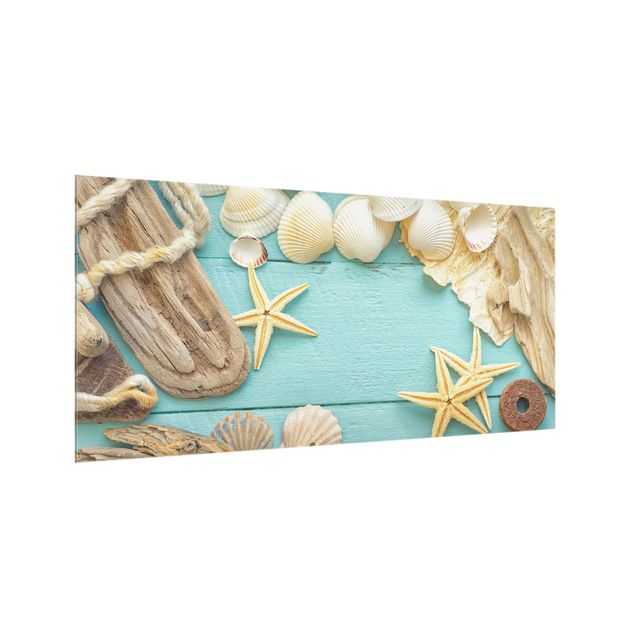 Painel anti-salpicos de cozinha Shells and driftwood