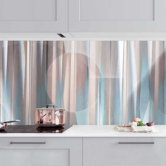 decoraçao cozinha Geometrical Shapes In Copper And Blue
