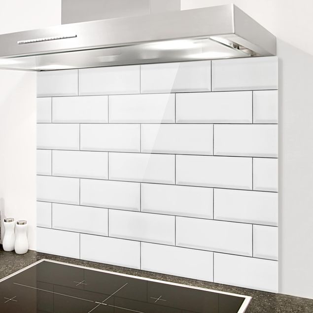 decoraçao para parede de cozinha White Ceramic Tiles
