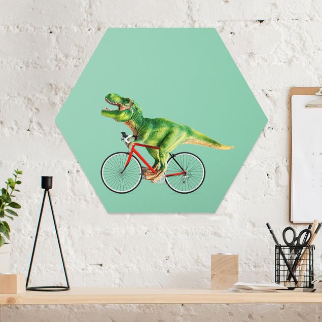 Decoração para quarto infantil Dinosaur With Bicycle