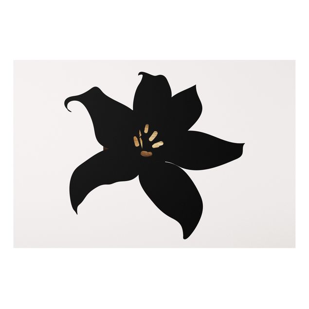 decoraçoes cozinha Graphical Plant World - Orchid Black And Gold
