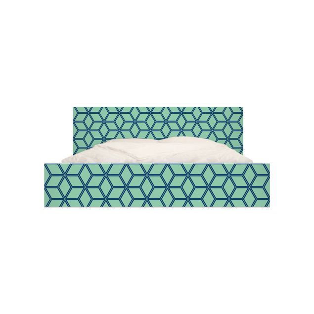 Películas autocolantes Cube pattern Green