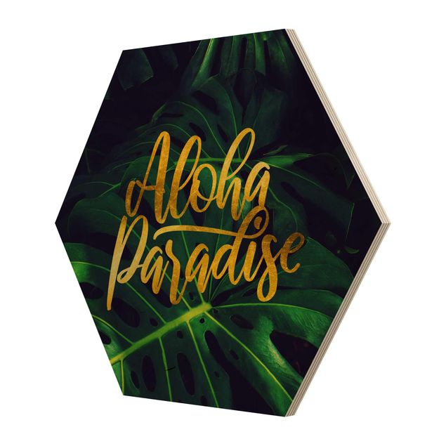 Quadros hexagonais Jungle - Aloha Paradise