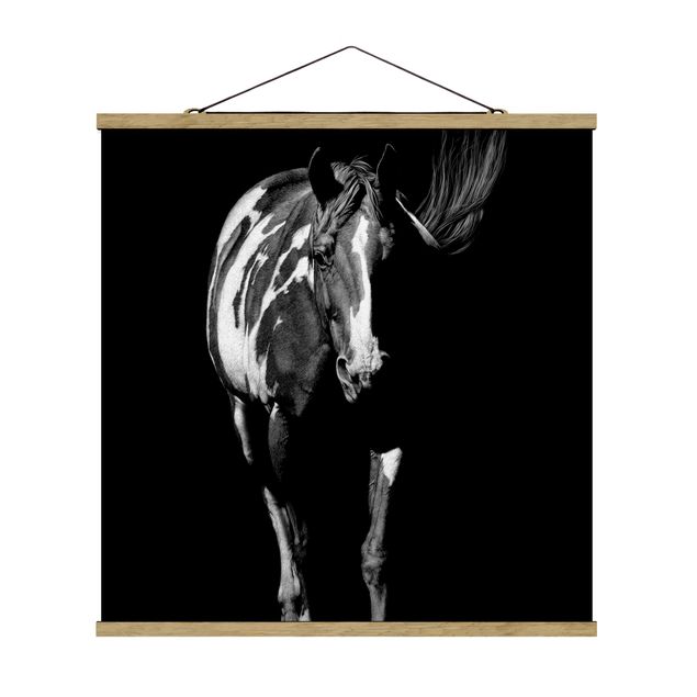 quadros decorativos para sala modernos Horse In The Dark