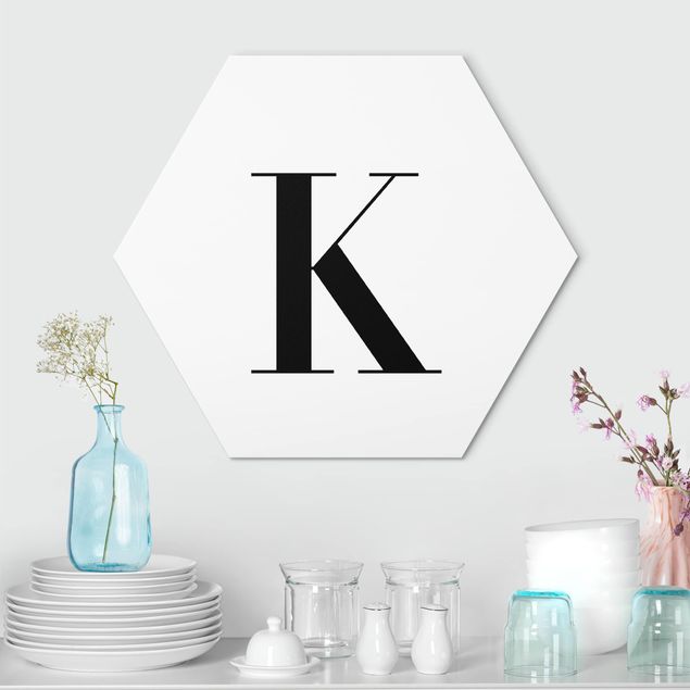 decoraçoes cozinha Letter Serif White K
