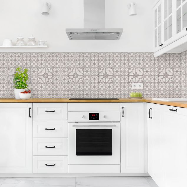Backsplash de cozinha imitação azulejos Lagos Grey