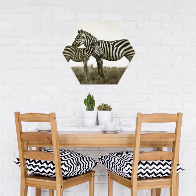 Quadros África Zebra Couple