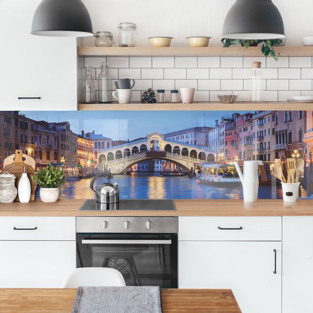 Backsplash de cozinha cidades e paisagens urbanas Rialto Bridge In Venice
