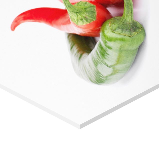 decoração quadros Red and green peppers
