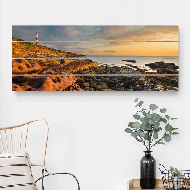 decoraçao para parede de cozinha Tarbat Ness Ocean & Lighthouse At Sunset