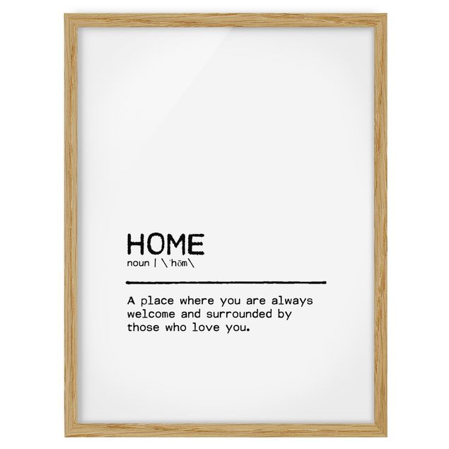 Quadros com frases Definition Home Welcome