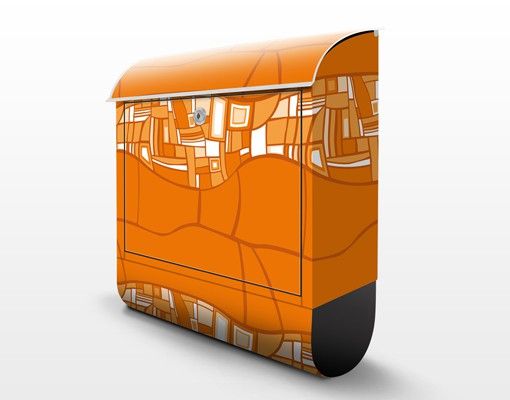 caixas de correio exteriores Abstract Ornament Orange