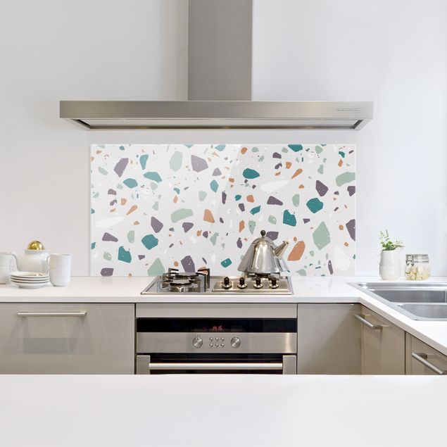 Painel anti-salpicos de cozinha padrões Detailed Terrazzo Pattern Grosseto