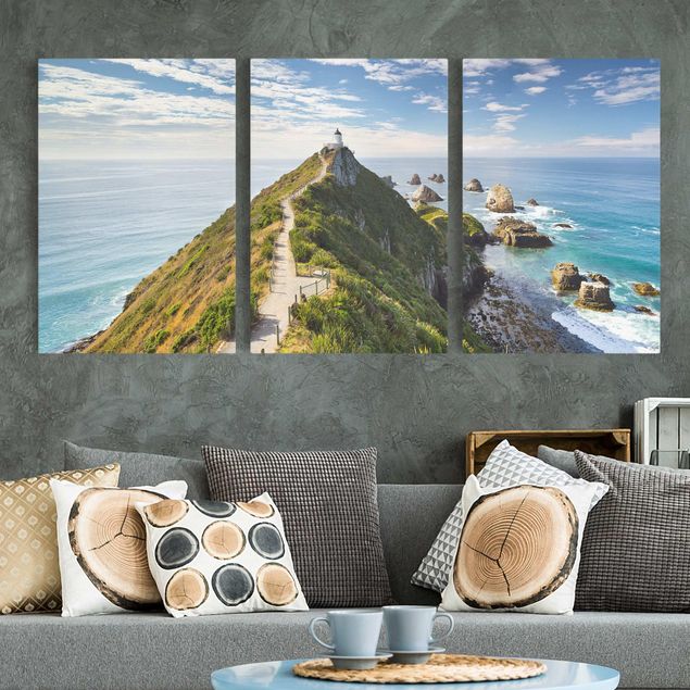 decoraçao para parede de cozinha Nugget Point Lighthouse And Sea New Zealand