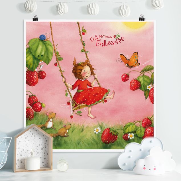 Quadros modernos Little Strawberry Strawberry Fairy - Tree Swing
