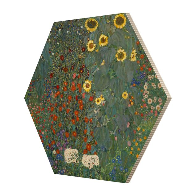 decoração quadros Gustav Klimt - Garden Sunflowers