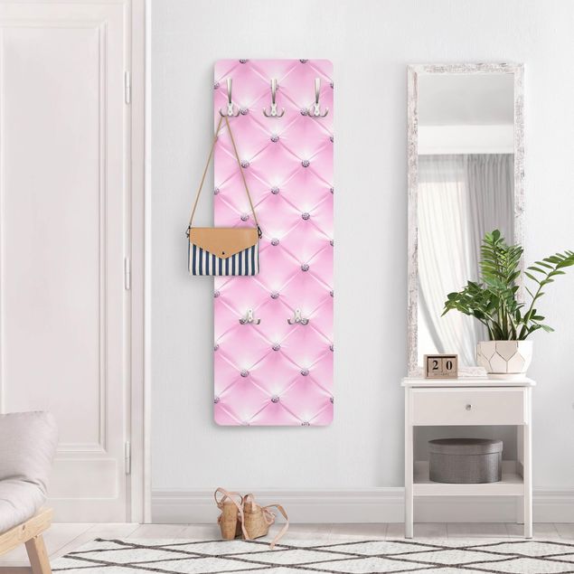 Cabide de parede Diamond Light Pink Luxury