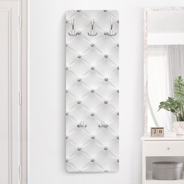 Cabides de parede padrões Diamond White Luxury