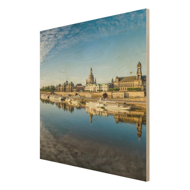 quadro de madeira para parede The White Fleet Of Dresden