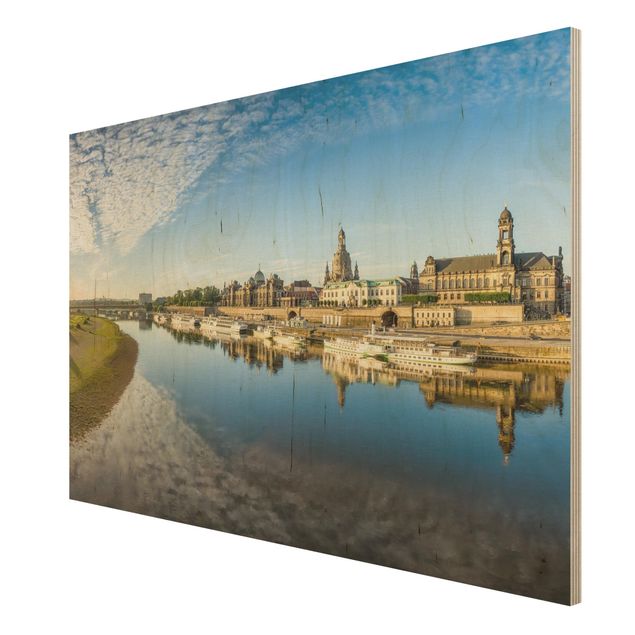 quadro de madeira para parede The White Fleet Of Dresden
