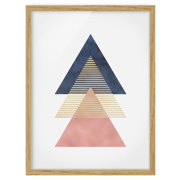 quadros modernos para quarto de casal Three Triangles
