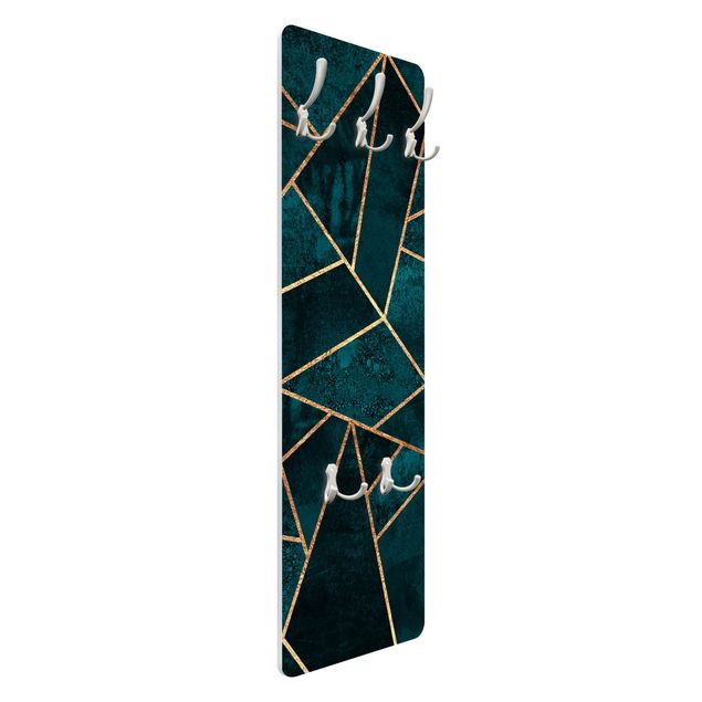 Cabides de parede Dark Turquoise With Gold