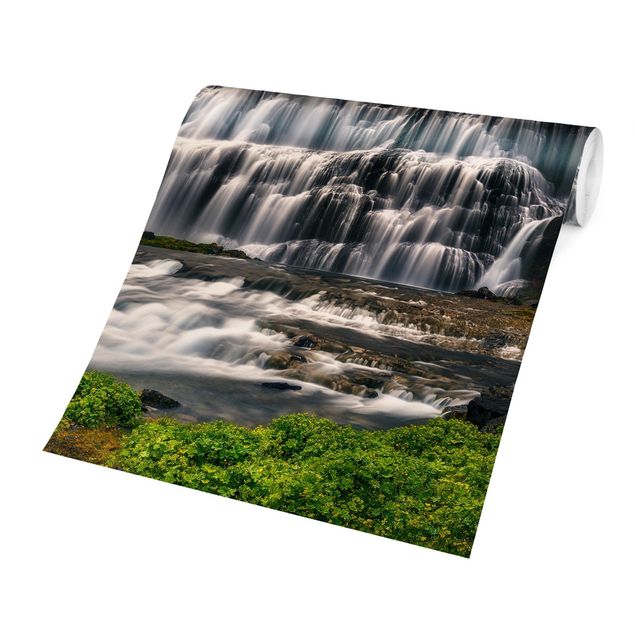 papel de parede com paisagem Dynjandi Waterfall