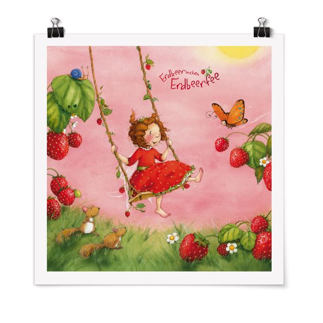 Quadros rosas Little Strawberry Strawberry Fairy - Tree Swing
