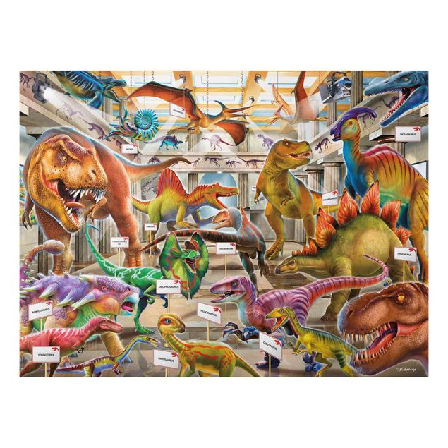 quadros decorativos para sala modernos Dinosaurs In The Museum Of Natural History