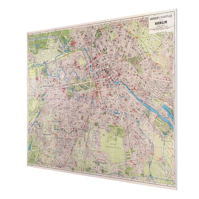 Quadros cidades Vintage Map Berlin